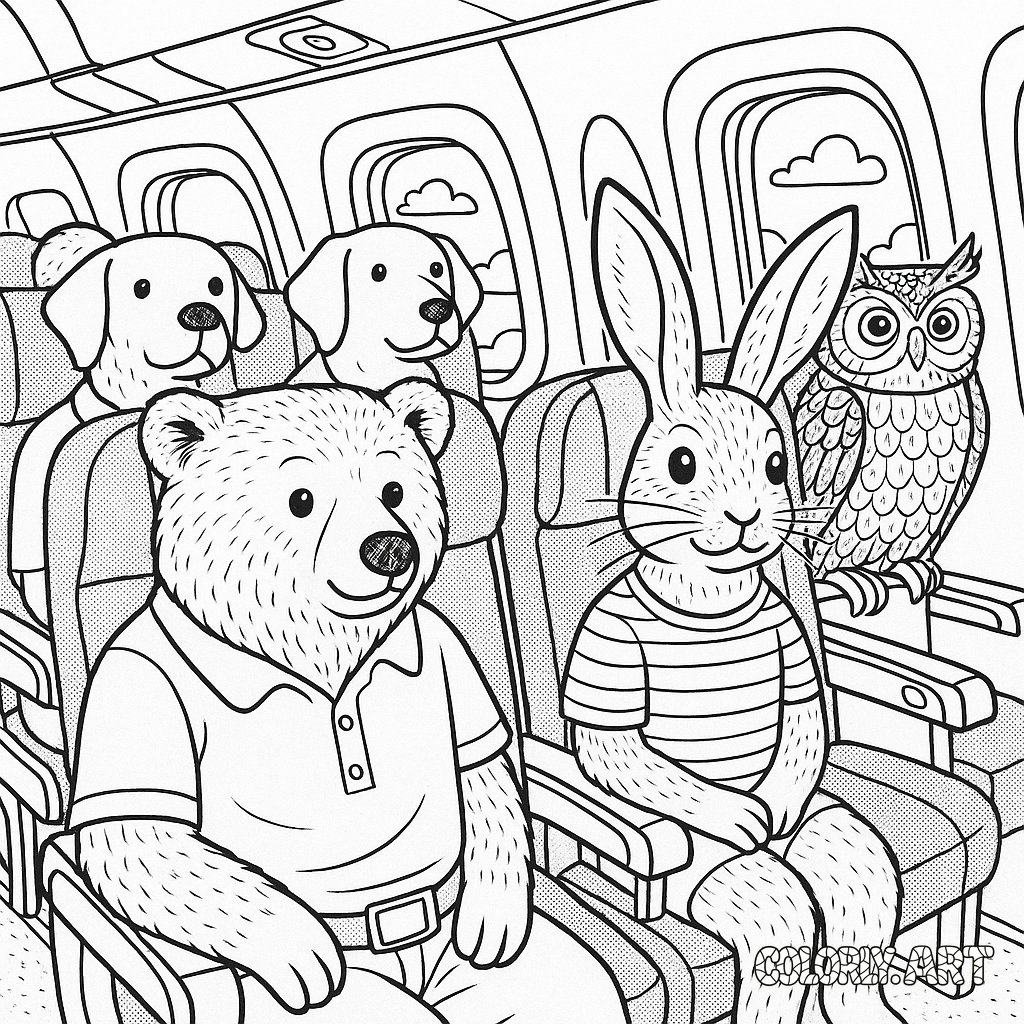 Animals on a Plane